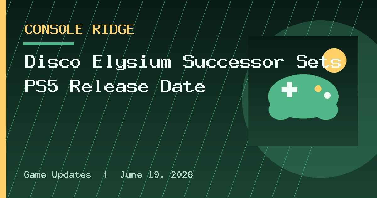 Disco Elysium Successor Sets PS5 Release Date
