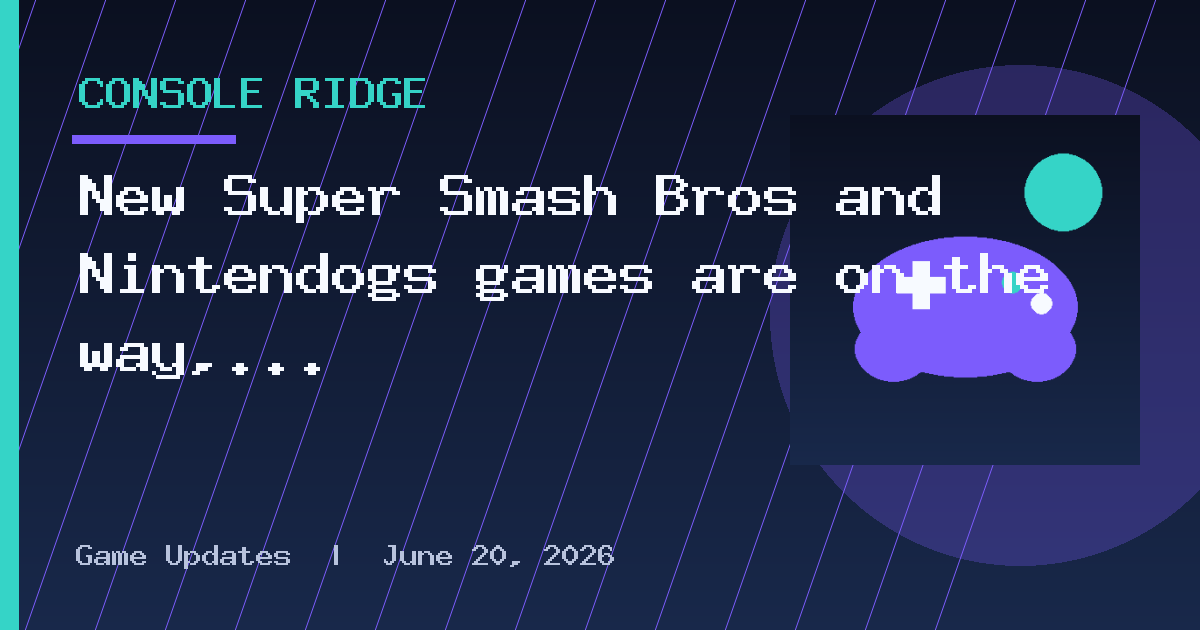 New Super Smash Bros and Nintendogs games are on the way, according to prominent