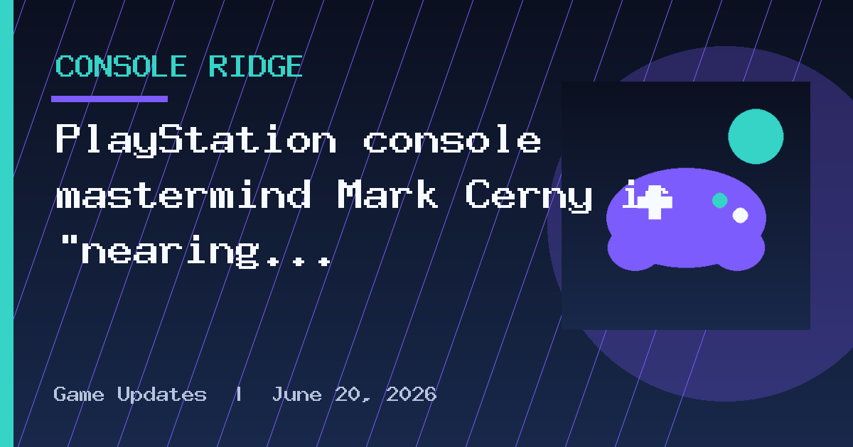 PlayStation console mastermind Mark Cerny is "nearing the end" of his career