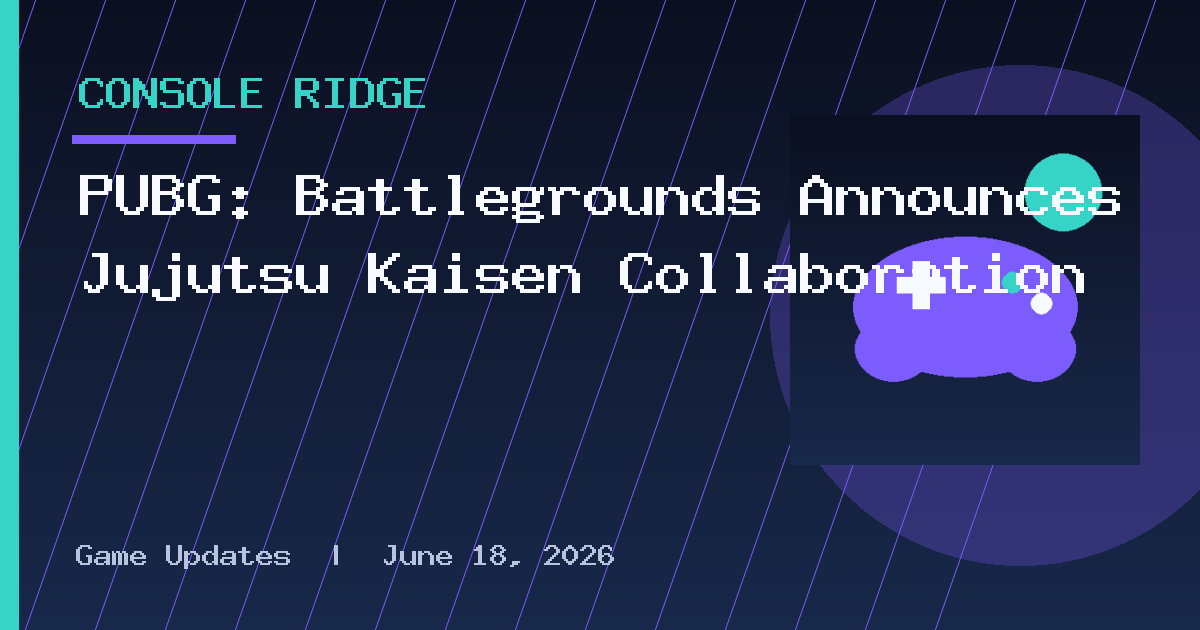 PUBG: Battlegrounds Announces Jujutsu Kaisen Collaboration