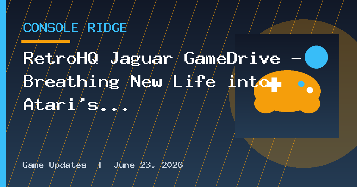 RetroHQ Jaguar GameDrive – Breathing New Life into Atari’s Last Console