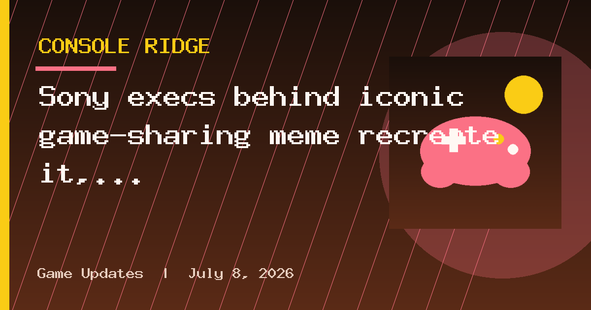 Sony execs behind iconic game-sharing meme recreate it, but fittingly, without