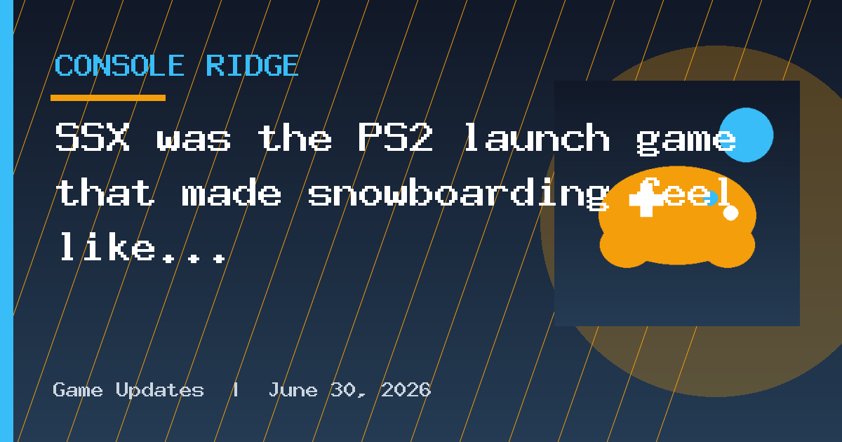 SSX was the PS2 launch game that made snowboarding feel like the future that