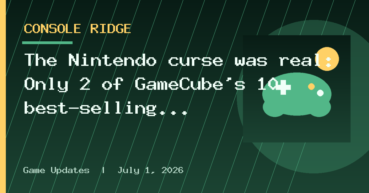 The Nintendo curse was real: Only 2 of GameCube's 10 best-selling games