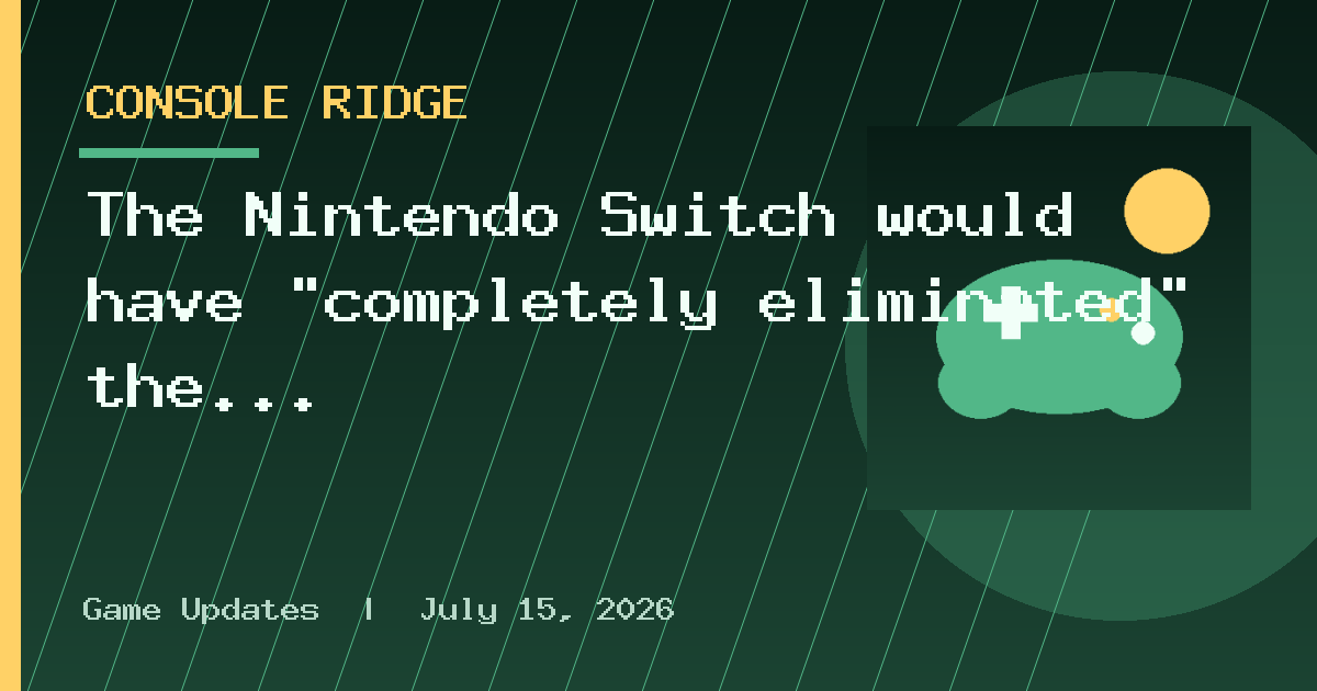 The Nintendo Switch would have "completely eliminated" the Japanese console